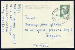 YUGOSLAVIA 1968 Tito 0.30 D. Stationery Card Used Without Additional Franking.  Michel P172 - Entiers Postaux