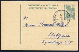 YUGOSLAVIA 1961 Construction Projects 15 D. Stationery Card Used.  Michel P160 - Ganzsachen