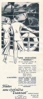 Ancienne Publicité (1935) : COMPAGNIE GENERALE TRANSATLANTIQUE, Croisière, Paquebot S.S. "Normandie" (2 Scans) - Publicidad