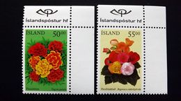 Island 1051/2 **/mnh, Blumen: Tagetes (Tagetes Patula) Aie) Begonie (Begonia Tuberhybrida) - Nuevos