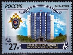 Russia 2017 Investigative Committee Architecture Russian Federation Organizations Heraldry Flag Stamp MNH Michel 2483 - Francobolli