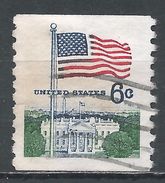 United States 1969. Scott #1338A (U) Flag, White House - Coils & Coil Singles