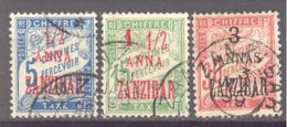 Zanzibar: Yvert N° 1-3-4°cote 49.00€ - Used Stamps