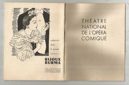 Programme , Le Barbier De Séville , 1952, Théâtre National De L'opéra Comique ,40 Pages , 6 Scans , Frais Fr : 1.95 E - Programs