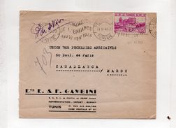 Ev. Commerciale Ets E. & F; GAMBINI   Ob. KRAG TUNIS QUINZAINE DE L' ENFANCE 1 AU 19 FEV 1949  Sur Timbre Y/T N° 293 - Covers & Documents