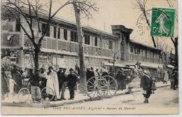 CPA Algérie Afrique Du Nord Algéria Sidi Bel Abbes Circulé Marché Métier - Professioni