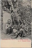 CPA Congo Types Ethnic Guerriers écrite - French Congo
