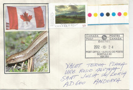 LIZARD,CANADA.Sointula. (Malcom Island) BC, Canada, Inhabited By Finnish Settlers Since 1901, Letter Sent To ANDORRA - Errors, Freaks & Oddities (EFO)