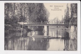 27 Marcilly Le Pont De Fer Cpa Animée Cachet 1915 - Marcilly-sur-Eure