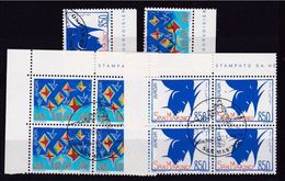 1993 San Marino Saint Marin EUROPA CEPT EUROPE 5 Serie Di 2v. Annullo 1° Giorno: Quartina ADF + 1 MNH** - Used Stamps