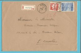 763+771 Op Brief Aangetekend Met Stempel GRUPONT (VK) - 1948 Export