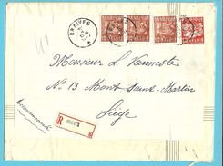 762+763 Op Brief Aangetekend Met Stempel BRAIVES (VK) - 1948 Export