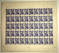 Maroc YT N° 248 - Feuille De 50 TP NEUFS ** -  1947-1949 - Daté 29/10/48 - Pont De Bein El Mdoun Moulins De Fès - Unused Stamps