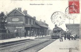 SOMME - 80 - NOYELLES SUR MER - La Gare Avec Train Et Animation - Noyelles-sur-Mer
