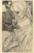 Jan TOOROP - Ontmoeting  Van Maria En Christus Op Den Kruisweg - Toorop, Jan