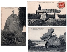 Dolmens Menhirs Roches Lot 8 Cartes Anciennes 1900-1910 état Superbe - Dolmen & Menhire