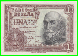 ESPAÑA BILLETE DEL BANCO DE ESPAÑA  1 Pta. AÑO 1953 - 1-2 Peseten