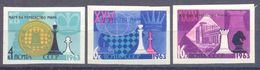 1963. USSR/Russia, World Chess Championship, 3v Imperforated, Mint/** - Neufs