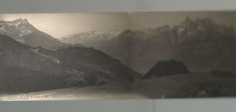 Suisse Vaud Glacier Du Trient Et La Dent De Morcles Vue Leysin Cachet1907 Panorama Dent Du Midi Carte Double 10,8x32,4cm - Leysin