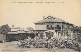 Afrique Occidentale - Guinée, Conakry - La Gare (train En Gare) - Collection Fortier, Carte Non Circulée - Frans Guinee