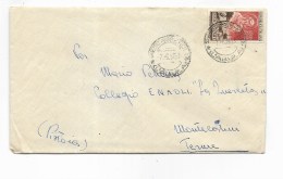 Repubblica Lire 25 Santa Chiara D'assisi 1953  Su Busta - 1946-60: Poststempel