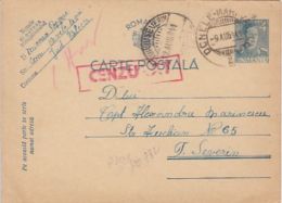 KING MICHAEL, CENZORED, WW2, PC STATIONERY, ENTIER POSTAL, 1941, ROMANIA - Briefe U. Dokumente