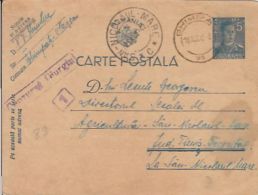 KING MICHAEL, CENSORED GIURGIU NR 1, WW2, PC STATIONERY, ENTIER POSTAL, 1942, ROMANIA - Cartas & Documentos
