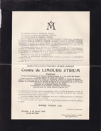 BERISMENIL ZETRUD-LUMAY Adolphe-Louis Comte De Limburg-Stirum 1865-1926 Sénateur Ambassadeur Ministre Plénipotentiaire - Obituary Notices