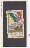 France WWI Orleans - French Flag Jeanne D'Arc - Red Cross Printing At Bottom Vignette - Vignette Militari