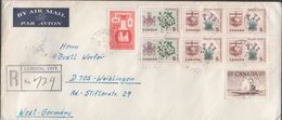 3214   Carta   Aérea , Certificada,  London Post 1965 - Lettres & Documents