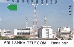 TARJETA DE SRY LANKA DE Rs.500 DE METROCARD DE UNA ANTENA DE TELECOMUNICACIONES - Sri Lanka (Ceylon)