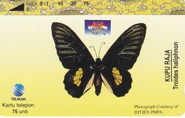 TARJETA DE INDONESIA DE UNA MARIPOSA (BUTTERFLY) - Indonesia