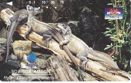 TARJETA DE INDONESIA DE UNAS IGUANAS - Indonesia