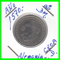 ALEMANIA  - GERMANY -  MONEDA DE 2.00 DM.  AÑO 1970-D  Konrad Adenauer - 2 Mark
