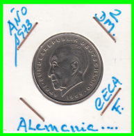 ALEMANIA  - GERMANY -  MONEDA DE 2.00 DM.  AÑO 1973-F Konrad Adenauer - 2 Mark