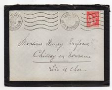 1934--lettre De PARIS 122  Pour CHISSAY EN TOURAINE-41--type Paix 50c + Beau Cachet Mécanique PARIS 122 (5 Ondulations) - 1877-1920: Semi Modern Period