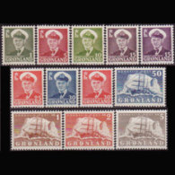 GREENLAND 1950 - Scott# 28-38 King Etc. Set Of 12 MNH Two LH - Unused Stamps