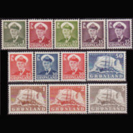 GREENLAND 1950 - Scott# 28-38 King Etc. Set Of 12 MNH Two LH - Ongebruikt