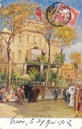 Cairo (Le Caire, Egypte) - Shepheard's Hôtel (Terrasse Et Entrée) - Illustration Signée (C. W...) - Caïro