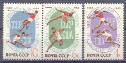 1965. USSR/Russia, USSR/USA Athletic Meeting, 3v, Mint/** - Neufs