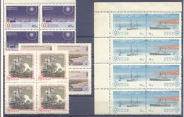 1965. USSR/Russia, Arctic And Antarcric Research, 4 Sets In Blocks Of 4v, Mint/** - Neufs