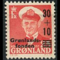 GREENLAND 1959 - Scott# B2 King Surch. Set Of 1 LH - Unused Stamps