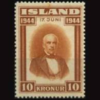 ICELAND 1944 - Scott# 245 Republic-J.Sigurdsson 10k MNH - Unused Stamps