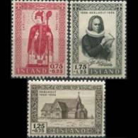 ICELAND 1956 - Scott# B14-6 Bishop And Cathedral Set Of 3 MNH - Nuevos