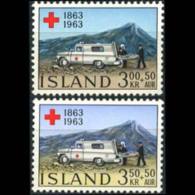 ICELAND 1963 - Scott# B17-8 Red Cross-Ambulance Set Of 2 MNH - Ungebraucht