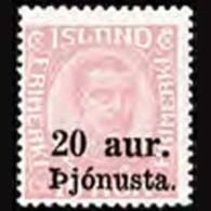 ICELAND 1923 - Scott# O52 King Surch. Set Of 1 LH - Unused Stamps