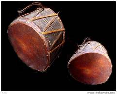 - Ancien Beau Tambour Cérémoniel Du Népal / Great Old Ceremonial Drum From Nepal - Strumenti Musicali