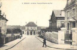 CPA Sceaux La Gare Rue Du Chemin De Fer - Sceaux