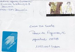 TIMBRES - STAMPS - LETTRE POST BLEU -  BLUE LETTER MAIL - PORTUGAL - 2004 - MODE PORTUGAISE - Storia Postale