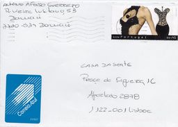 TIMBRES - STAMPS - LETTRE POST BLEU -  BLUE LETTER MAIL - PORTUGAL - 2004 - MODE PORTUGAISE - Storia Postale